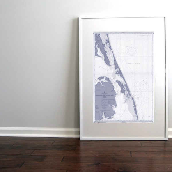 Outer Banks Nautical Chart Etsy
