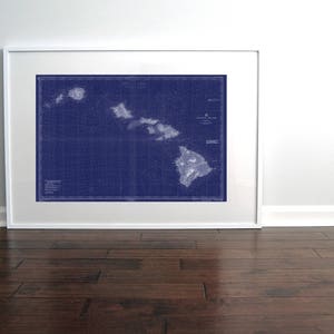 Hawaii Inseln Nautische Landkarte 1956 DIGITALDRUCK, Herunterladbar, 20 x 30, Karte Kunstdrucke, druckbare Wandkunst, Hawaii Poster
