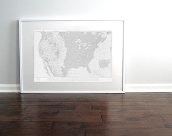 Usa Segelkarte 1957 Hellgrau, Digitaler Download 20 x 30, Karte Kunstdrucke, druckbare Wandkunst, Reiseposter, Landkarte Wandkunst