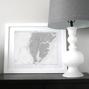 Cape Charles Virginia Nautical Chart Art Print: Eastern Shore Map (Digital Download)