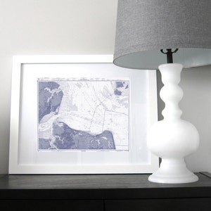 Chesapeake Bay Virginia Nautical Chart Map 1965 Blue DIGITAL PRINT Descargar 16 x 20 Printable Wall Art, Map Art Prints, Maps, Hampton Roads