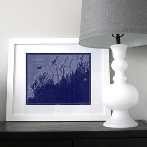 Coastal Maine Nautical Chart Map 1967 Dark Blue DIGITAL PRINT, 16 x 20 Monhegan Island Cape Elizabeth, Printable Travel Poster, Wall Art