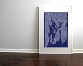 Narragansett Bay Newport Rhode Island Nautical Chart Map 1966 Blue, Download, 20 x 30, Map Art Prints, Printable Wall Art, Nautical Wedding