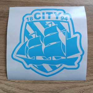 Man City Unofficial Logo Vinyl Decal sticker Helmet Bumper Car Laptop Van