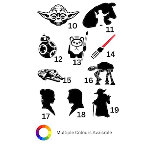 Star Wars Vinyl Decals Stickers for Laptop Car Phone LunchBox Waterproof