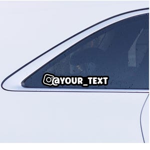 2x Personalized Double Layer Instagram username Social Media Tag Vinyl Decals Car Window Bumper