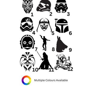 Star Wars Vinyl Decals Stickers for Laptop Car Phone LunchBox Waterproof