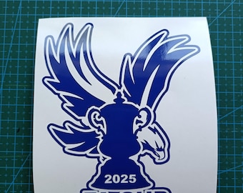 Crystal Palace FA Cup Winner 2025 Unofficial Logo Vinyl Decal sticker Helmet Bumper Car Laptop Van