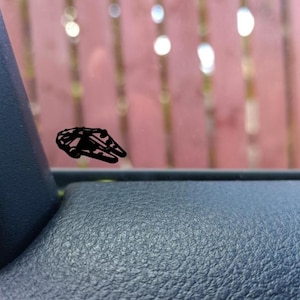 Millennium Falcon Inspired Vinyl Decal Easter egg decal small mini sticker for car windshield mirror windscreen hidden decal