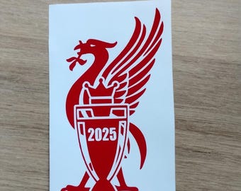Liverpool Trophy Champions Premier League Unofficial Logo Vinyl Decal sticker Helmet Bumper Car Laptop Van
