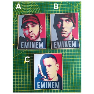 Sticker Eminem Slim Shady Art Printed Vinyl Rapper Fan Gift  Music Lover Gift laptop sticker
