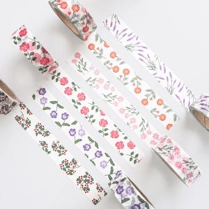 Masking Tape, Washi Tape, mois et fleurs, Beautiful Flower, Lavendar, Marigold, Cosmos, Rose, Viola and Checkerberry, Made in Japan, Matoka
