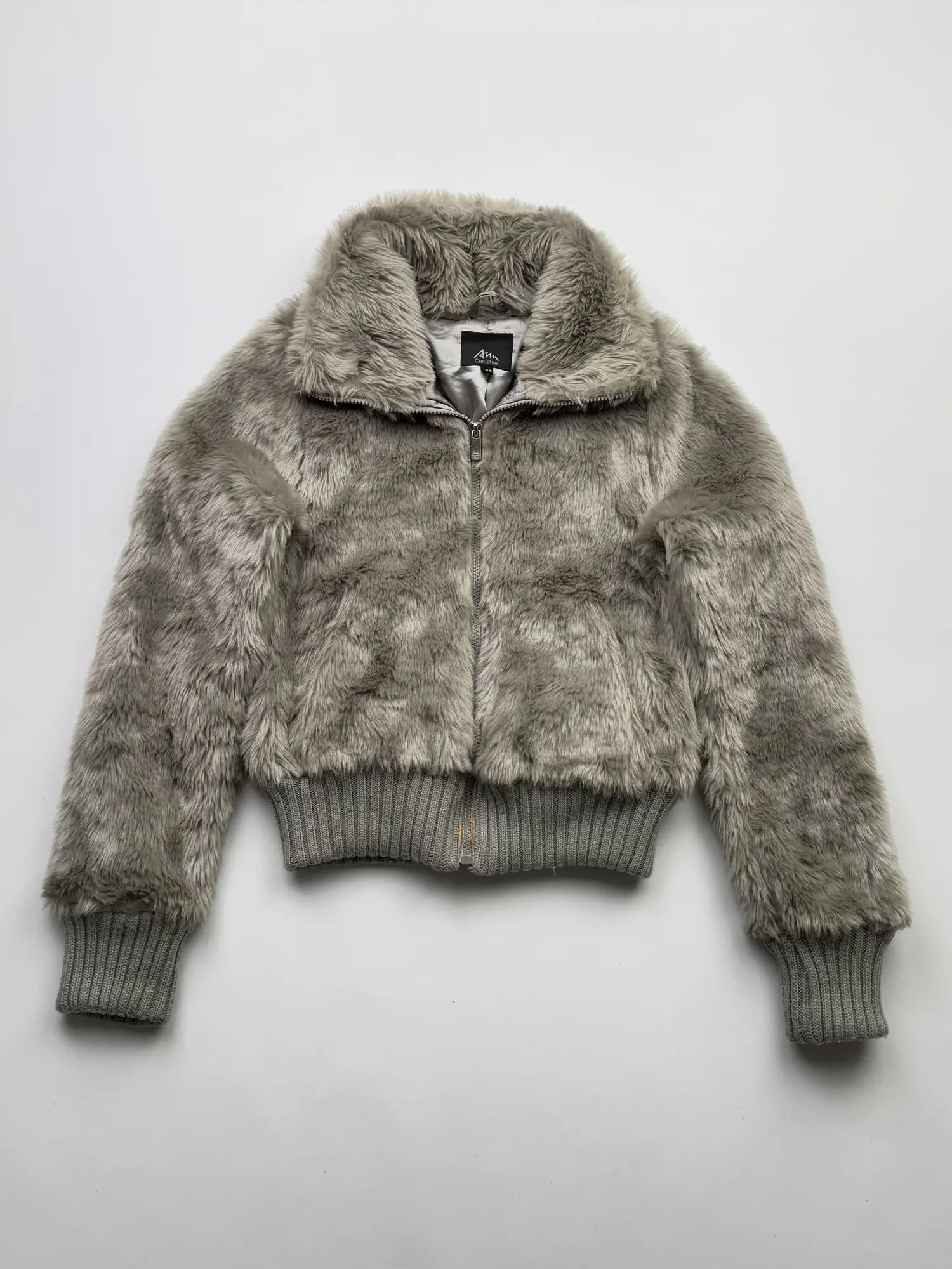 ヴィンテージ クロップド フェイクファー ジャケット - Etsy 日本