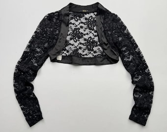 Vintage Mesh Cropped Blouse