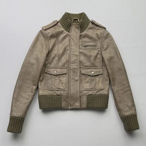 Vintage Cropped Leather Jacket