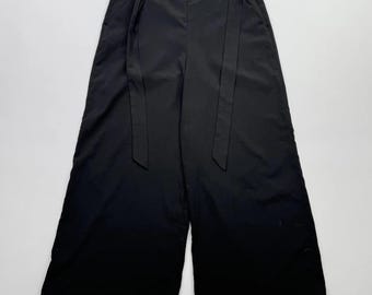 Vintage Parachute Cropped Pants With Belt