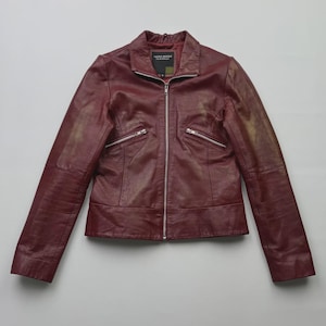 Vintage Cropped Leather Jacket