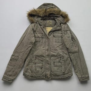 Vintage Faux Fur Hood Jacket