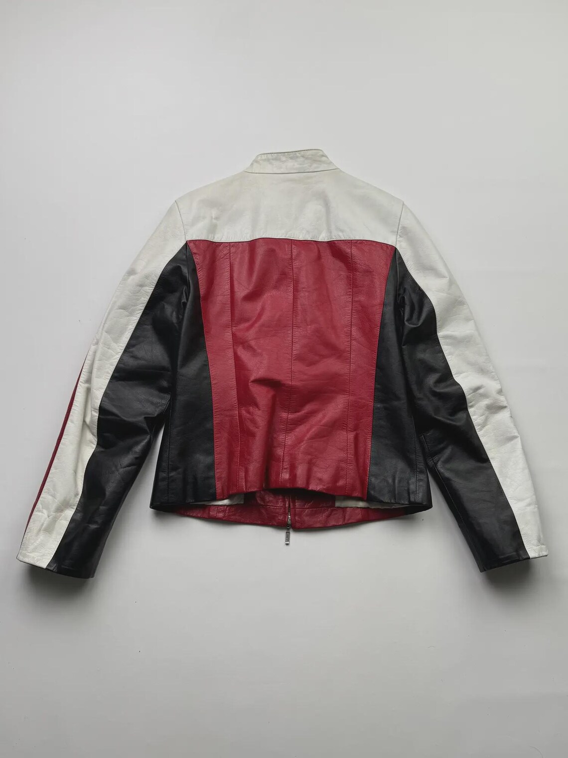 Vintage Racing Style Cropped Leather Jacket - Etsy