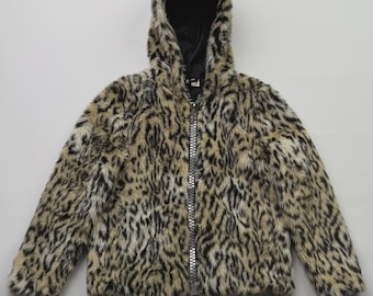 Vintage Faux Fur Hooded Jacket