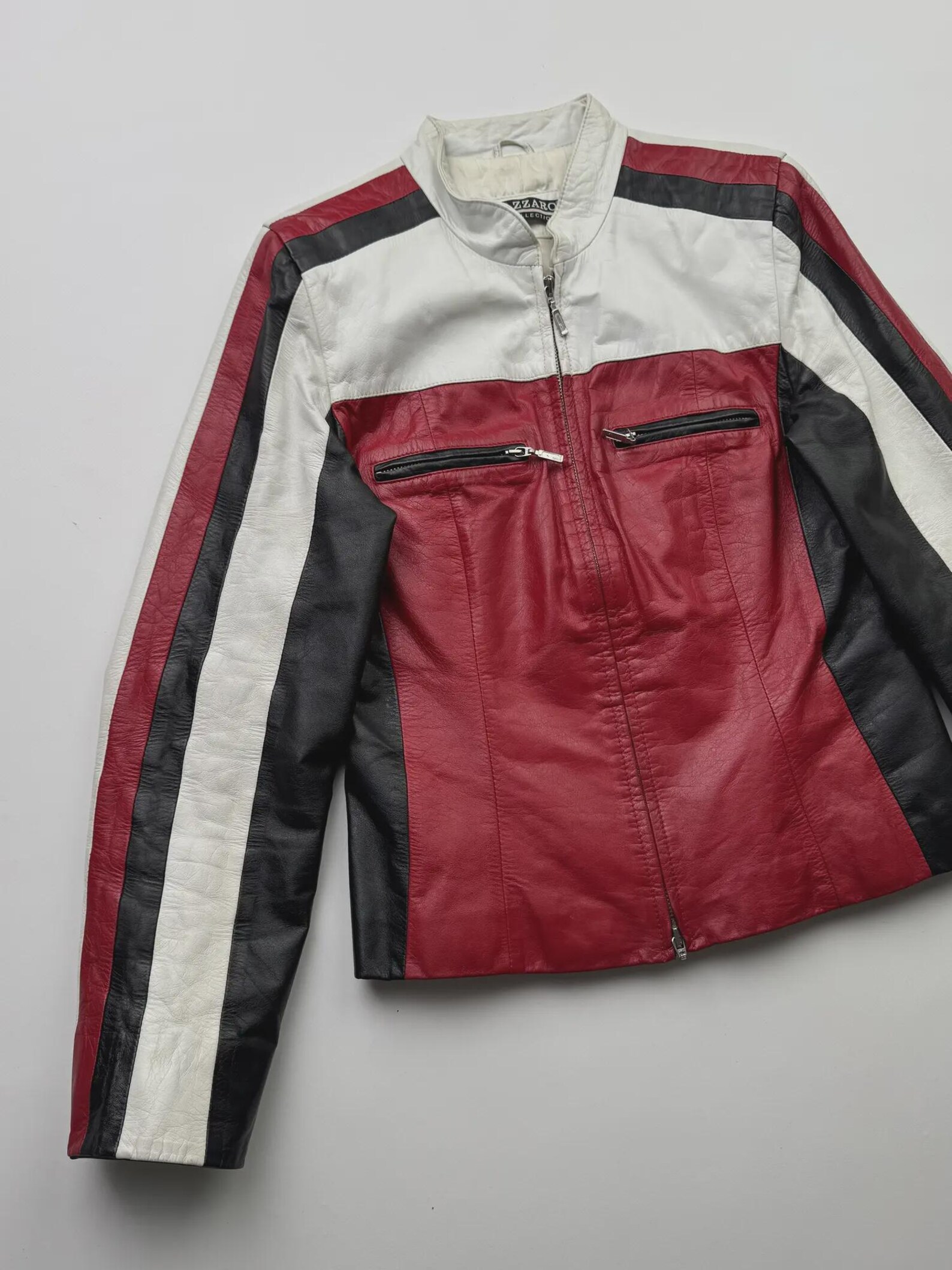 Vintage Racing Style Cropped Leather Jacket - Etsy