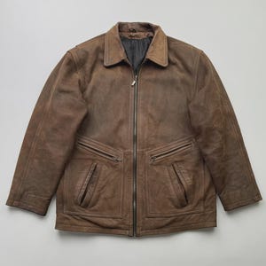 Vintage Leather Bomber Jacket