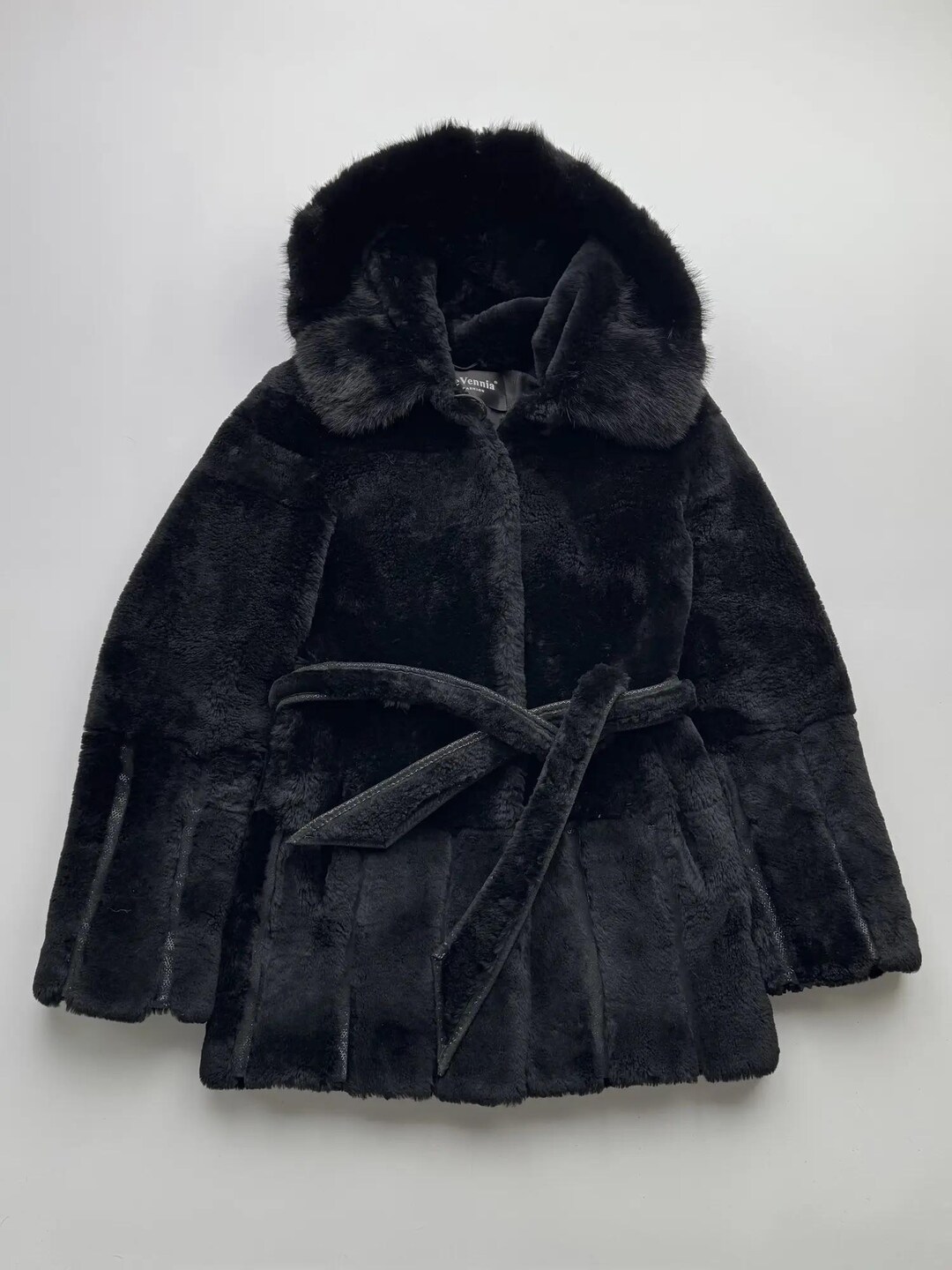 new brand real sheepskin coat with rivet genuine main image 1