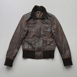 Vintage Cropped Leather Jacket