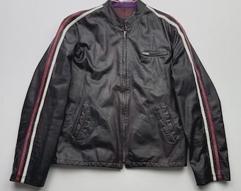 Vintage Leather Racing Style Jacket
