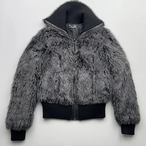 Vintage Cropped Faux Fur Jacket