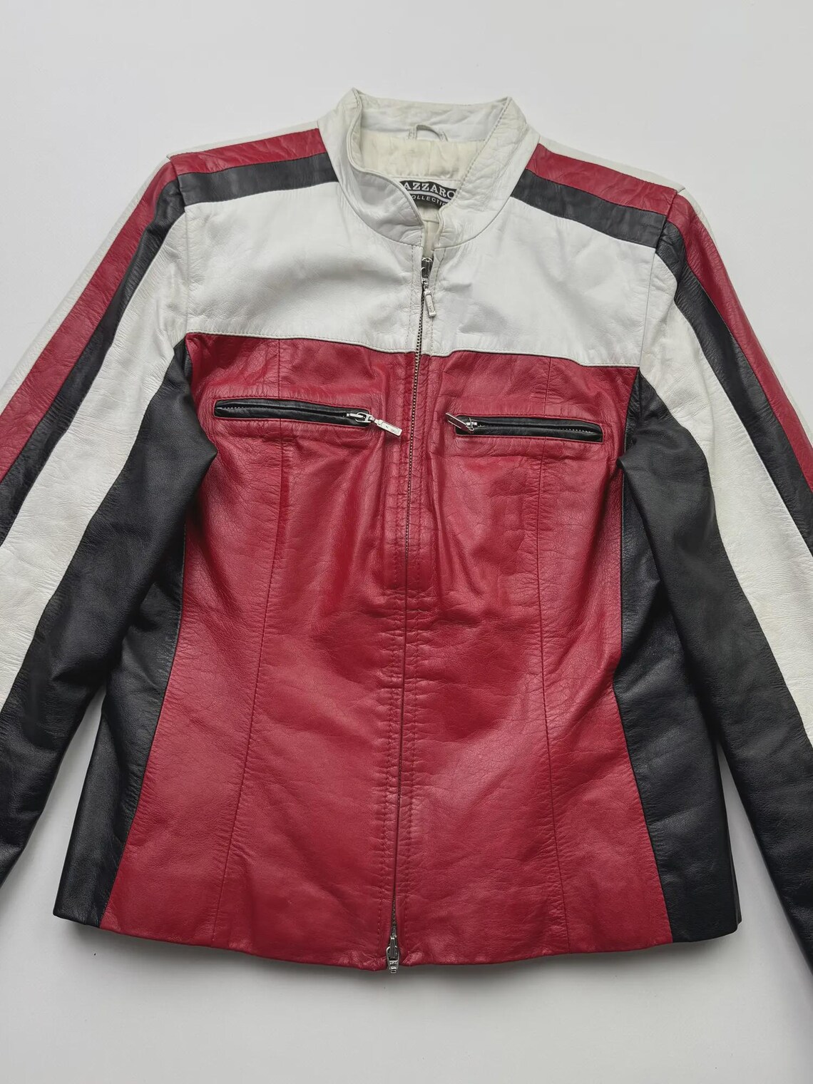 Vintage Racing Style Cropped Leather Jacket - Etsy