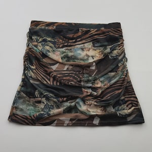 Vintage Printed Mini Skirt
