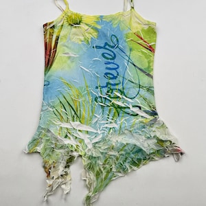 00&#39;s Tank Top With Mesh Details