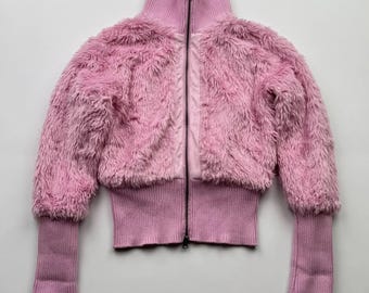 Vintage Faux Fur Cropped Jacket