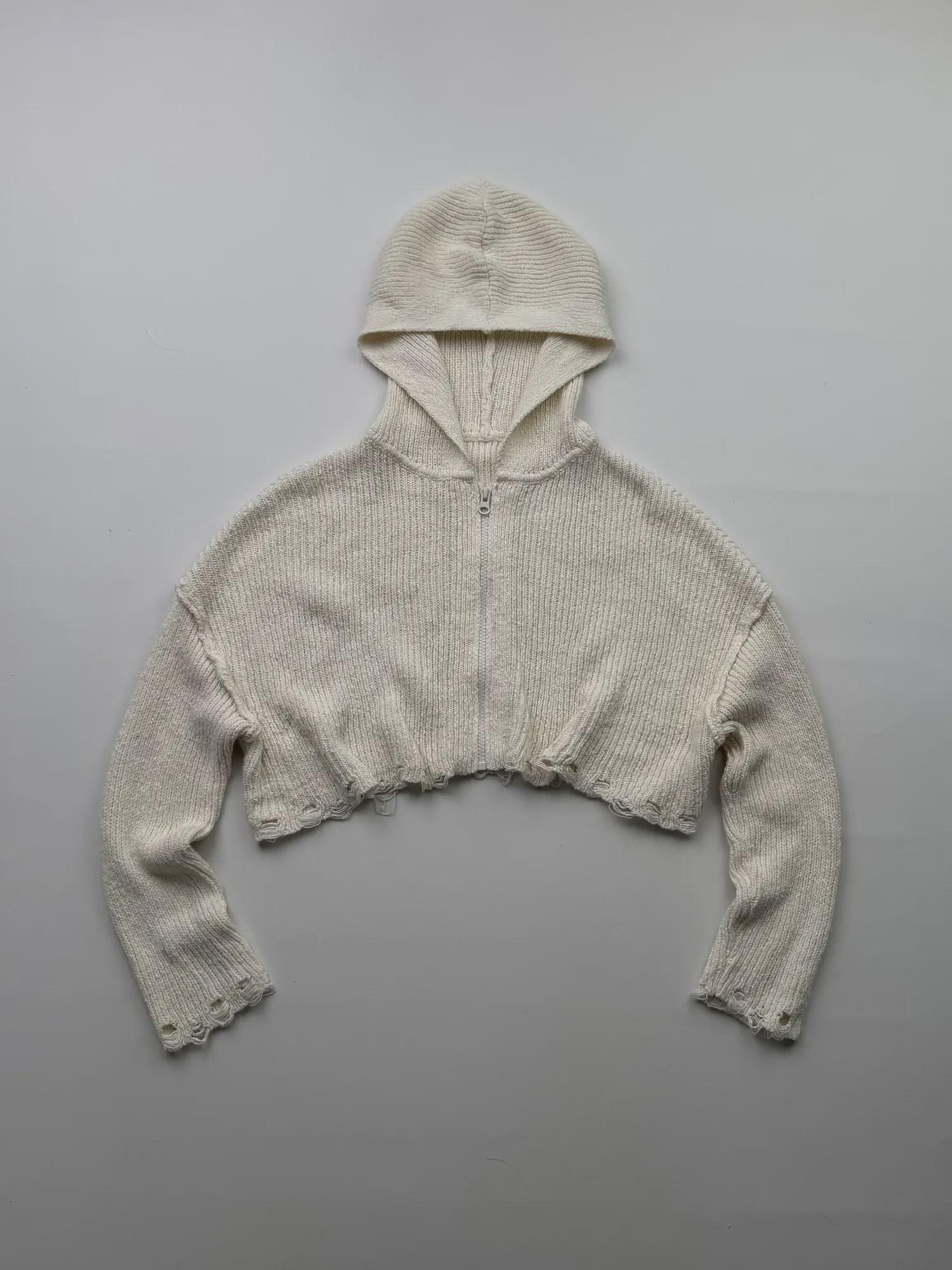 Distressed Cropped Hoodie - Etsy