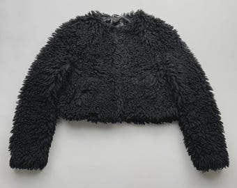 Vintage Faux Fur Cropped Jacket