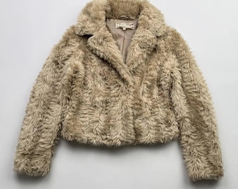 Vintage Faux Fur Cropped Jacket