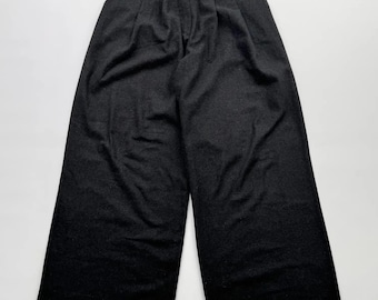 Vintage Men’s Wide Leg Trousers Black High Waist Casual Straight Pants Y2K