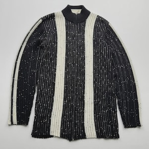 Vintage Ribbed Zipper Sweater