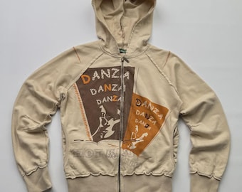 Vintage Distressed Cropped Hoodie