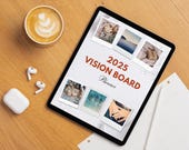 2025 Vision Board Planner, Goal Setting and Visualization, Digital Download for Dreams and Aspirations, Printable PDF Vision Templates