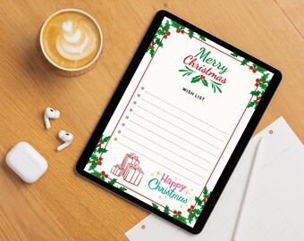 Christmas Planner, Advent Calendar, and Wish List, Printable Templates for Holiday Organization, Digital Download for Christmas, Canva