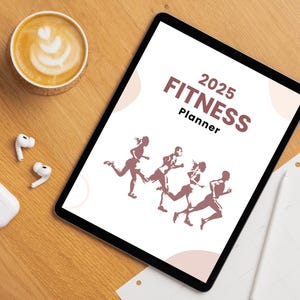 2025 Fitness Planner, Health and Exercise Tracking, Printable Workout Journal, Digital Download for Fitness Goals, Printable Fitness Planner