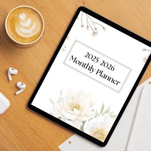 2025-2026 Monthly Planner, Two-Year Calendar, Monthly Goals and Scheduling, Printable PDF, Long-term planning, 2 years planner, Yearly Plan