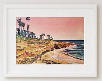 La Jolla wall art, La Jolla Cove Beaches, San Diego Beach art, Best seller. La Jolla Home decor, Captures the beauty of Southern California