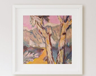 Joshua Tree Art, # 3 Palm Springs, California Desert, Joshua Tree National Park paintings, Choose from single or set of prints
