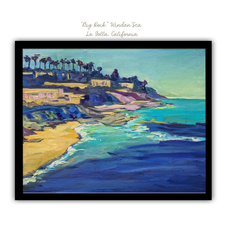 Windan/'Sea La Jolla Wall art Wind and Sea Beach Framed and canvas giclee La Jolla Poster print Available in Prints California