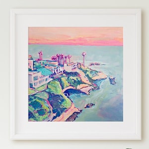 La Jolla Wall art, New listing, Coastal California wall decor for your home, option to add frame, Christmas Gift