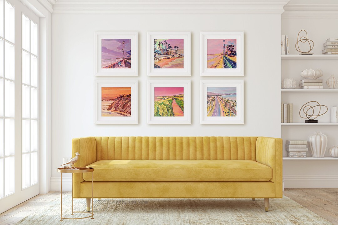 Santa Barbara Wall Art, Mix and Match, Series of 7 Art Prints to Choose From. Paintings From