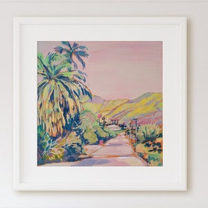Palm Desert wall decor. Painting of California Mountains in Palm Springs. California desert artwork for your home. Canvas or print.